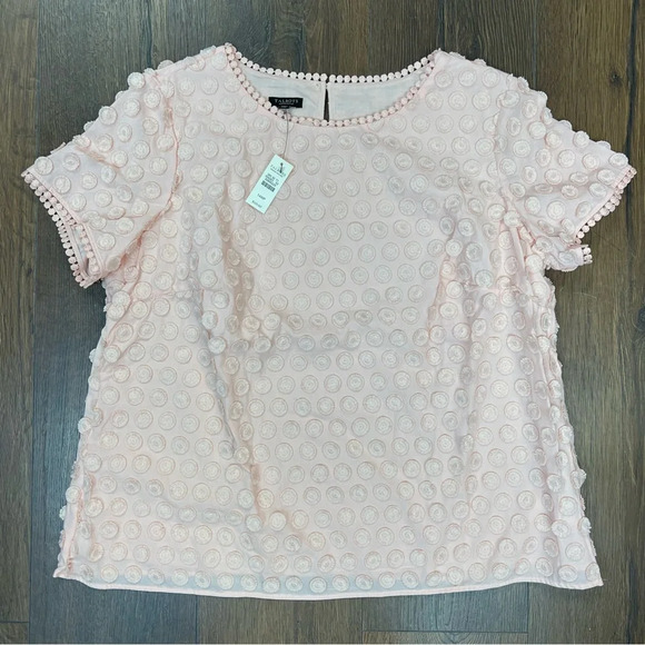 🆕 Talbots blush 3D blouse SZ 14WP - Picture 1 of 3